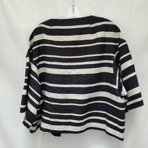NEW Alembika striped blazer jacket 2X 3X plus size linen cotton new summer - Picture 12 of 13